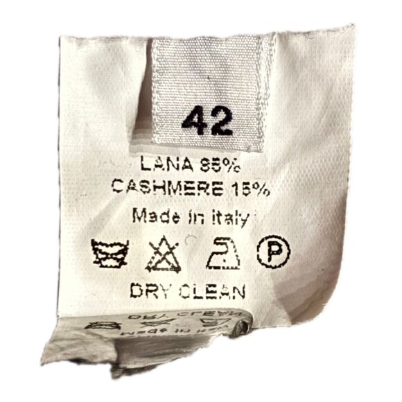 Amina Rubinacci Jacket Womens Sz Small/42 Gray Knit Wool Cashmere Italy MINT - Picture 15 of 15